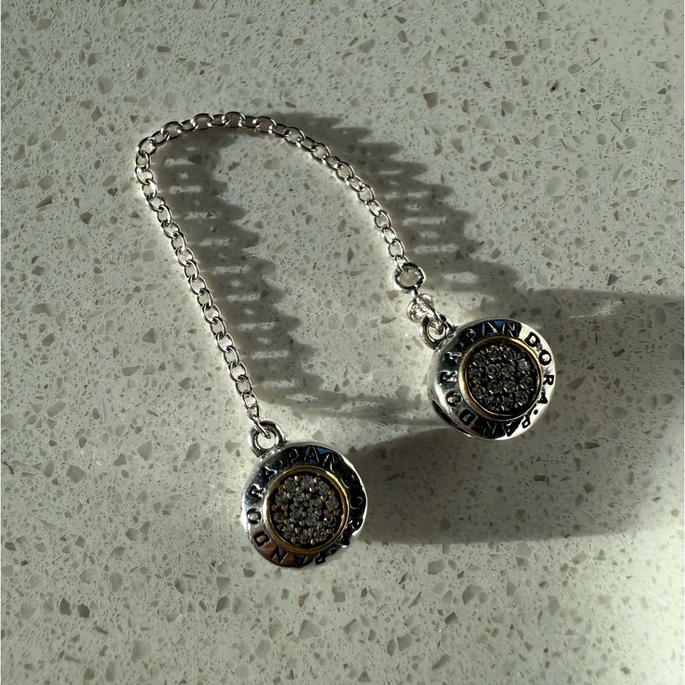 Pandora screw on safety chain silver